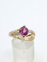 Load image into Gallery viewer, 1550: Vintage: 9ct Gold Round Cut Ruby Diamonds Cocktail Ring- Wow
