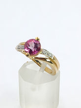 Load image into Gallery viewer, 1550: Vintage: 9ct Gold Round Cut Ruby Diamonds Cocktail Ring- Wow
