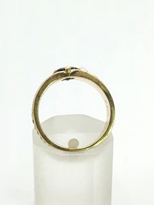 1569: Antique Medieval  14ct Gold Heart-Cut Garnet Posy Ring- "POUR AMOR,SAY DULC"