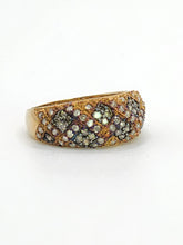 Load image into Gallery viewer, 1570: Vintage: 9ct Gold Champagne &amp; White Diamonds Ring- 75 sparkling, natural diamonds
