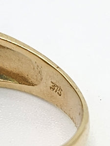 1570: Vintage: 9ct Gold Champagne & White Diamonds Ring- 75 sparkling, natural diamonds