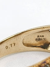Load image into Gallery viewer, 1570: Vintage: 9ct Gold Champagne &amp; White Diamonds Ring- 75 sparkling, natural diamonds
