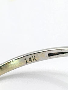 1812: Vintage: 14ct White Gold Turquoise 26 Diamonds Dress Ring- total eye candy