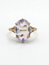 Load image into Gallery viewer, 1567: Vintage: 9ct Gold Lilac Amethyst Solitaire- multi-faceted cut
