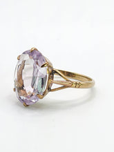 Load image into Gallery viewer, 1567: Vintage: 9ct Gold Lilac Amethyst Solitaire- multi-faceted cut
