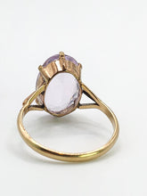 Load image into Gallery viewer, 1567: Vintage: 9ct Gold Lilac Amethyst Solitaire- multi-faceted cut
