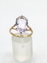 Load image into Gallery viewer, 1567: Vintage: 9ct Gold Lilac Amethyst Solitaire- multi-faceted cut
