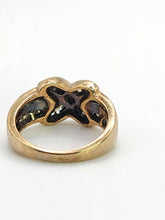 Load image into Gallery viewer, 1755: Vintage: 9ct Gold 27 Round Full Cut Diamonds Ring-substantial, natural, sparkling ring- splendid

