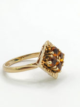 Cargar imagen en el visor de la galería, 1780: Vintage: 9ct Gold Orange Citrine Panel Ring -From 1966 a rare find at 59!
