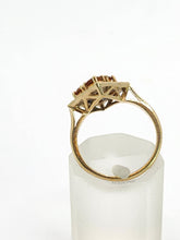 Cargar imagen en el visor de la galería, 1780: Vintage: 9ct Gold Orange Citrine Panel Ring -From 1966 a rare find at 59!

