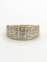 Load image into Gallery viewer, 1551: Vintage: 9ct Gold Diamonds Tiered Ring- 36 natural sparkling diamonds
