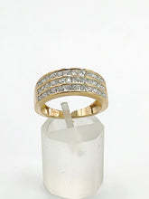 Load image into Gallery viewer, 1551: Vintage: 9ct Gold Diamonds Tiered Ring- 36 natural sparkling diamonds
