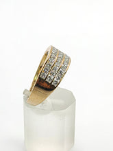 Load image into Gallery viewer, 1551: Vintage: 9ct Gold Diamonds Tiered Ring- 36 natural sparkling diamonds
