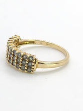 Load image into Gallery viewer, 1778: Vintage: 9ct Gold Green Topaz Stacker/Dress Ring- gorgeous green
