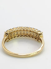 Load image into Gallery viewer, 1778: Vintage: 9ct Gold Green Topaz Stacker/Dress Ring- gorgeous green
