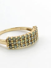 Load image into Gallery viewer, 1778: Vintage: 9ct Gold Green Topaz Stacker/Dress Ring- gorgeous green
