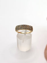 Load image into Gallery viewer, 1778: Vintage: 9ct Gold Green Topaz Stacker/Dress Ring- gorgeous green
