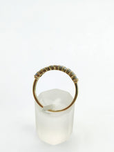 Load image into Gallery viewer, 1778: Vintage: 9ct Gold Green Topaz Stacker/Dress Ring- gorgeous green

