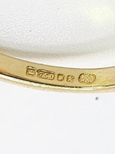 Load image into Gallery viewer, 1471: Vintage: 18ct Gold Lively Fire Opal 6 Diamonds Dress; Ring- simply gorgeous
