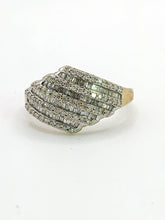 Load image into Gallery viewer, 1769: Vintage: 9ct Gold Mixed-Cut Diamonds Statement Ring- fabulous, natural sparkle
