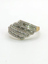 Load image into Gallery viewer, 1769: Vintage: 9ct Gold Mixed-Cut Diamonds Statement Ring- fabulous, natural sparkle

