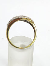 Load image into Gallery viewer, 1769: Vintage: 9ct Gold Mixed-Cut Diamonds Statement Ring- fabulous, natural sparkle
