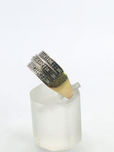 Cargar imagen en el visor de la galería, 1773: Vintage: 9ct Gold Diamonds Tiered Ring- natural, sparkling symmetry
