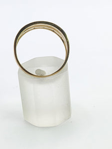 1773: Vintage: 9ct Gold Diamonds Tiered Ring- natural, sparkling symmetry
