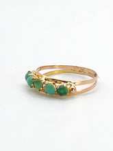 Load image into Gallery viewer, 1557: Antique &amp; Ancient: 18ct Gold Turquoise Half-Eternity/Stacker Ring- Pre-1900
