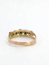Load image into Gallery viewer, 1557: Antique &amp; Ancient: 18ct Gold Turquoise Half-Eternity/Stacker Ring- Pre-1900
