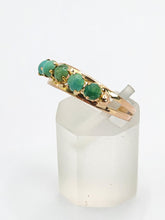 Load image into Gallery viewer, 1557: Antique &amp; Ancient: 18ct Gold Turquoise Half-Eternity/Stacker Ring- Pre-1900
