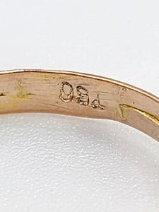 1557: Antique & Ancient: 18ct Gold Turquoise Half-Eternity/Stacker Ring- Pre-1900