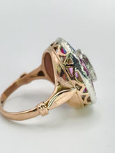 Load image into Gallery viewer, 1699: Vintage: 9ct Rose &amp; White Gold Multi-Gem Cocktail Ring -Statement eye candy
