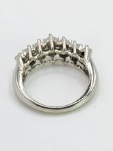 Cargar imagen en el visor de la galería, 0781: Vintage: 14ct White Gold Diamonds (1c carat) Tiered Ring- natural. sparkling beauty
