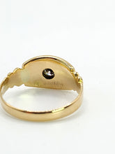 Load image into Gallery viewer, 0836: Vintage: 18ct Gold Signet Modern Brilliant Cut Diamond Solitaire Ring- Natural , sparkling symmetry
