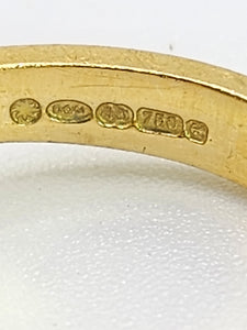 1697:Vintage: 18ct Gold VS Clarity Natural Diamonds (0.91ct) Flowerhead Ring- very special