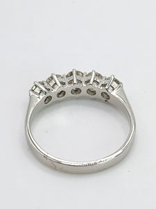 1721: Vintage;: 18ct White Gold Diamonds Dress Stacker Ring- 1.21ct of fine, natural diamonds