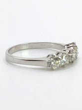 Cargar imagen en el visor de la galería, 1721: Vintage;: 18ct White Gold Diamonds Dress Stacker Ring- 1.21ct of fine, natural diamonds
