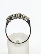 Cargar imagen en el visor de la galería, 1721: Vintage;: 18ct White Gold Diamonds Dress Stacker Ring- 1.21ct of fine, natural diamonds
