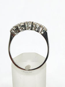 1721: Vintage;: 18ct White Gold Diamonds Dress Stacker Ring- 1.21ct of fine, natural diamonds