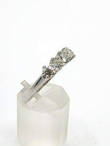1721: Vintage;: 18ct White Gold Diamonds Dress Stacker Ring- 1.21ct of fine, natural diamonds
