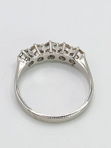 1721: Vintage;: 18ct White Gold Diamonds Dress Stacker Ring- 1.21ct of fine, natural diamonds