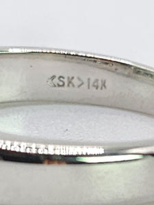 1703: Vintage: 14ct White Gold Diamonds (1.4ct) Ring- Divine, Dazzling, Natural (0.8ct Centre stone)
