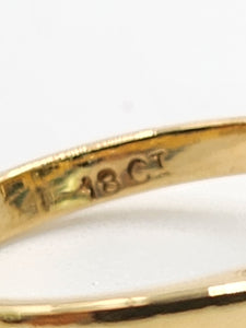 9080: Vintage Old : 18ct Gold Turquoise Diamonds Flowerhead Ring- sparkling symmetr