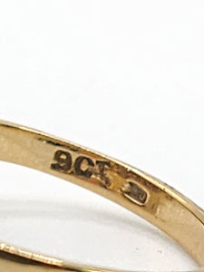 1836: Vintage; 9ct Gold 21 Rubies Flower Head Cocktail Ring- From 1979