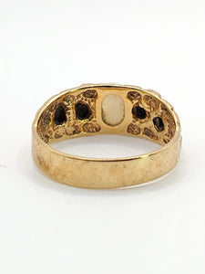 1851: Antique: 9ct Rose &amp; Yellow Gold Opal Signet Ring- Rare Find