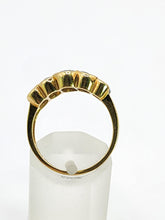 Cargar imagen en el visor de la galería, 1936: Vintage: 18ct Gold 5 Blue Aquamarines Stacker Dress Ring- Gorgeous
