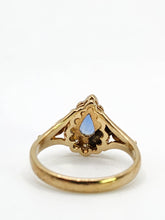 Cargar imagen en el visor de la galería, 1921: Vintage: 9ct Gold French Blue Sapphire 12 Diamonds Dress Ring- exquisite&nbsp;
