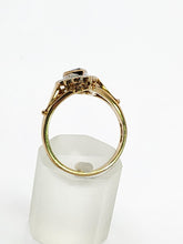 Cargar imagen en el visor de la galería, 1921: Vintage: 9ct Gold French Blue Sapphire 12 Diamonds Dress Ring- exquisite&nbsp;

