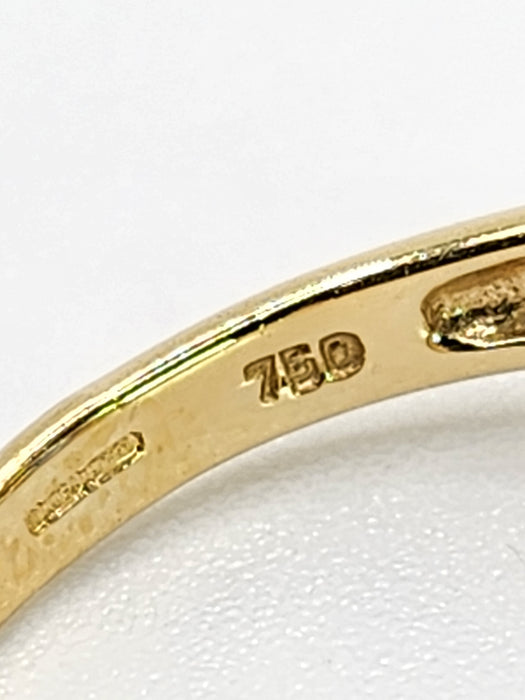 1969 Vintage: 18ct Yellow Gold Pear-Cut Tanzanite & Diamond Dress Ring